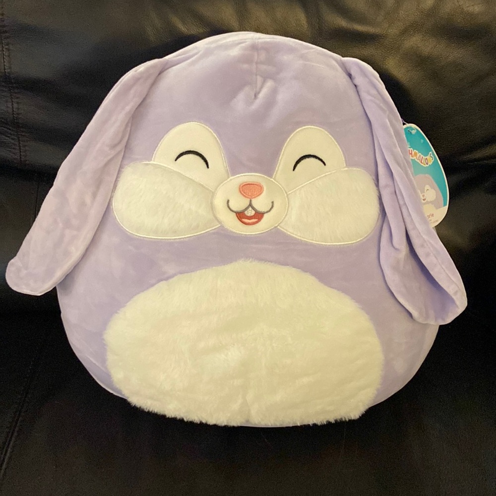 Squishmallow 16” D'Marie Purple Bunny Fuzzy Belly Easter Edition - NWT